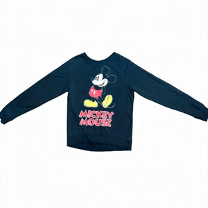 DISNEY Mickey Mouse Black Sweatshirt Size S